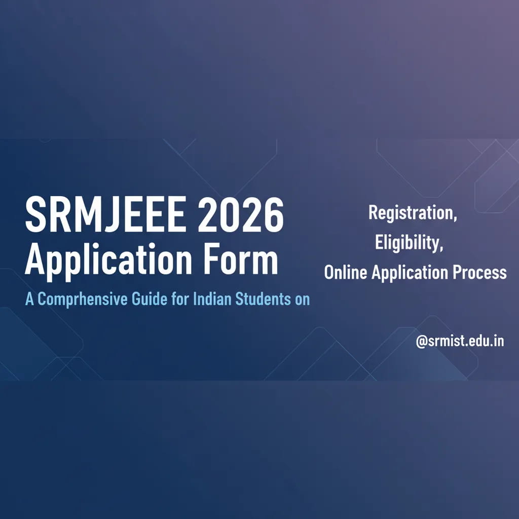 Srmjeee 2026 Application Form a Comprehensive Guide for Indian Students on Registration Eligibility and Online Application Process Srmist Edu in 42157