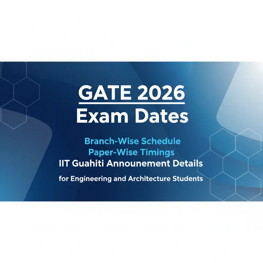 Gate 2026 Exam Dates Branch Wise Schedule Paper Wise Timings and Iit Guwahati Announcement Details for Engineering and Architecture Students 153279